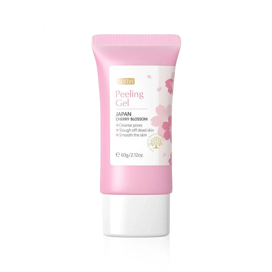FENYI Japan Cherry Blossom Peeling Gel 60g tube pink label showing cherry blossom graphic and gel texture