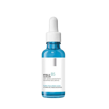 B5 Hyaluronic Acid Serum 30ml dropper bottle labeled Hyalu B5 clear liquid for moisturizing and anti-aging