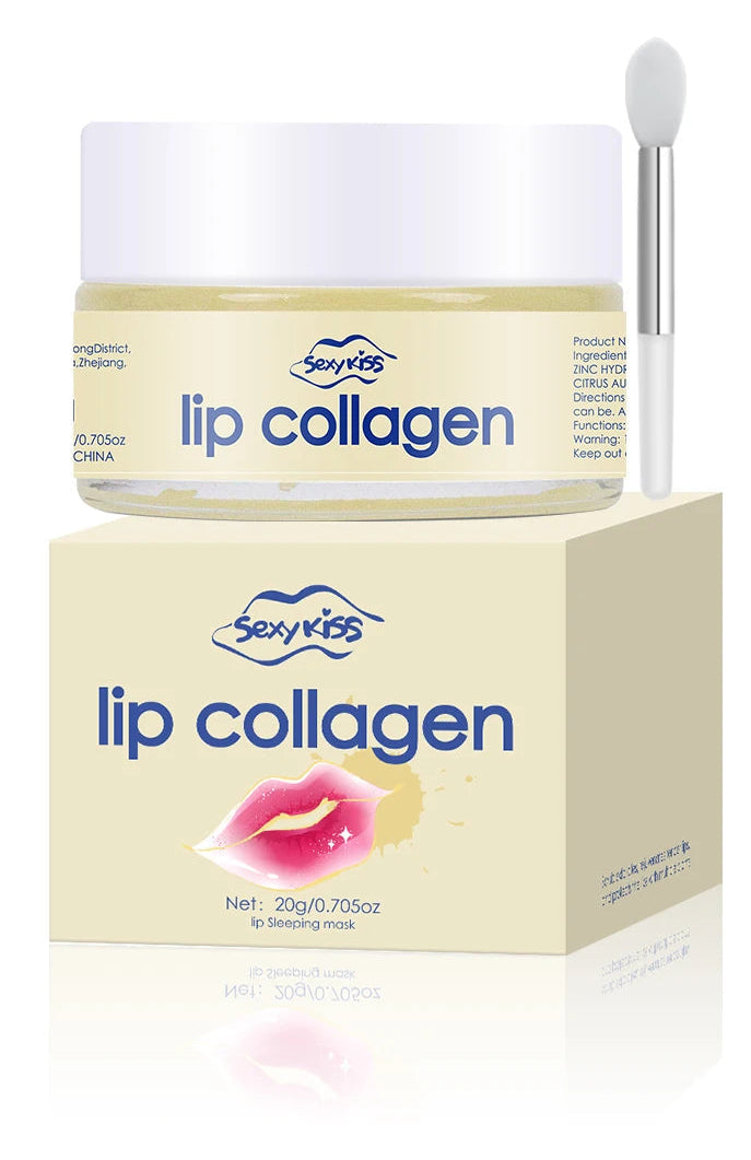 Collagen Sleep Lip Mask 20g jar with smooth non-sticky cream texture