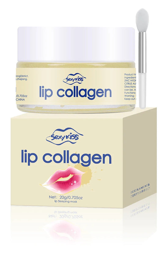 Collagen Sleep Lip Mask 20g jar with smooth non-sticky cream texture